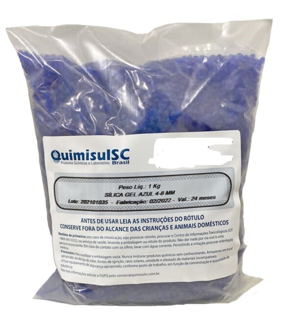 Sílica Gel Azul 4-8 Mm - 500G