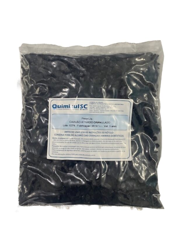 Carvão Ativado Granulado Casca De Coco - 1 Kg