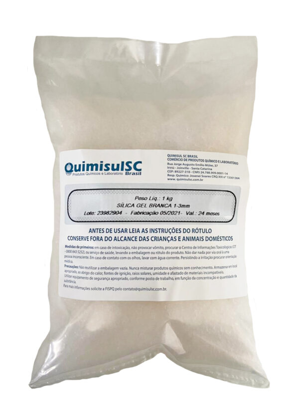 Sílica Gel Branca 1-3 Mm - 1 Kg