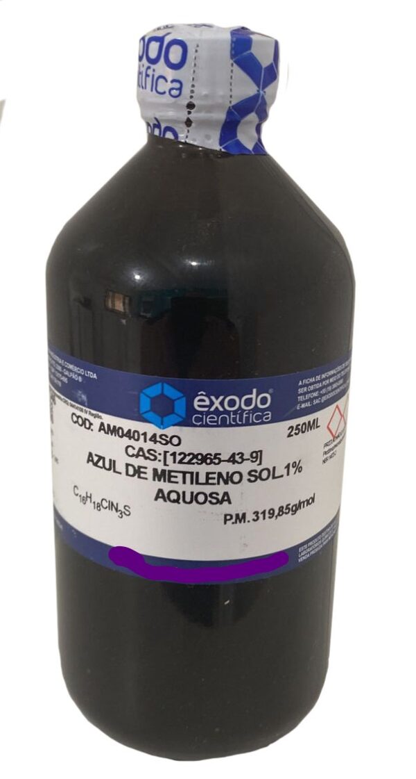 Azul De Metileno Solução Aquosa 1% - 250Ml