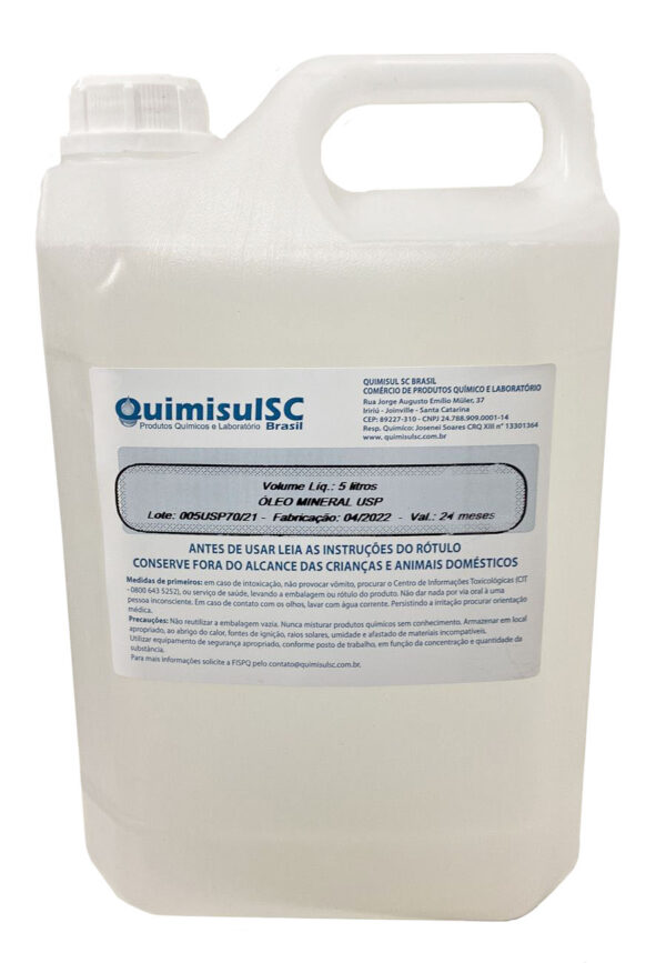 Óleo Mineral Usp Puro Hidratar Madeira Tabua Carne 5 Litros Quimidrol