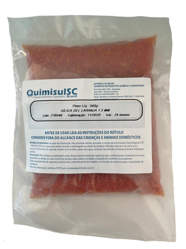 Sílica Gel Laranja - Pacote De 1Kg - Grânulos De 4-8 Mm